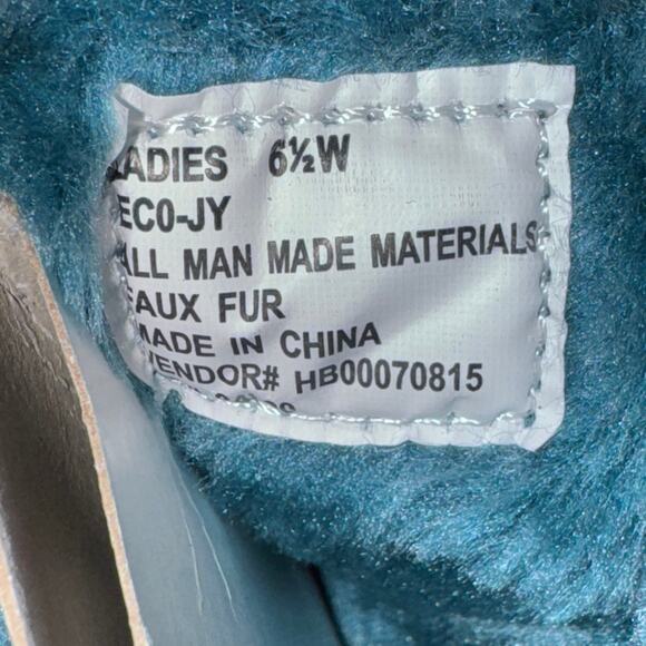 Totes Snow Boots Women's Size 6.5 W Bright Blue Faux Fur Lined Side Zip NWOB - Picture 8 of 8